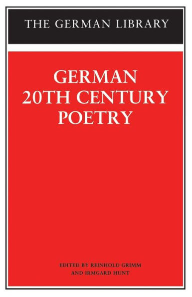 German 20th Century Poetry / Edition 1