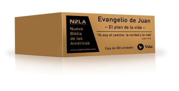 NBLA, Evangelio de Juan, 'El plan de la vida', Tapa rústica, Caja de 200