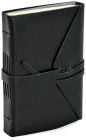 Bombay Black Leather Wrap Journal with Tie (4