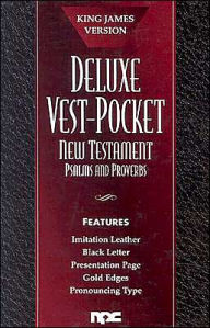 Keystone Vest Pocket New Testament with Psalms and Proverbs: King James Version (KJV), black imitation leather, gold-edged
