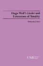 Hugo Wolf's Lieder and Extensions of Tonality