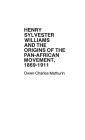 Henry Sylvester Williams and the Origins of the Pan-African Movement, 1869-1911