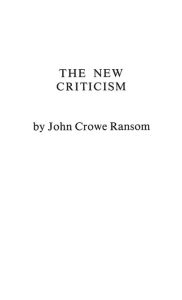 Title: The New Criticism, Author: Bloomsbury Academic