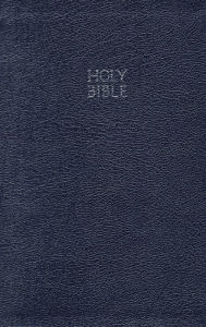 KJV Reference Bible: King James Version, navy blue bonded leather, silver-edged, words of Christ in red, with concordance