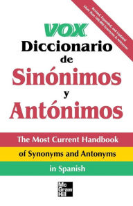 Title: Vox Diccionario de Sinonimos y Antonimos / Edition 1, Author: Vox