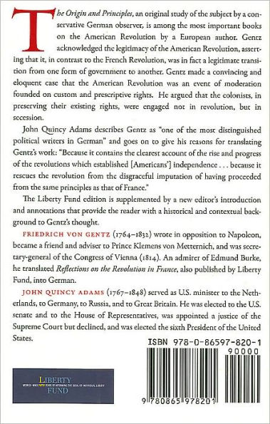 The Origin and Principles of the American Revolution, Compared with the Origin and Principles of the French Revolution