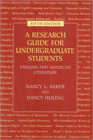 Research Guide for Undergraduate Students: English and American Literature / Edition 5