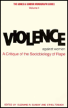 Title: Violence Against Women: A Critique of the Sociobiology of Rape / Edition 1, Author: Suzanne R. Sunday