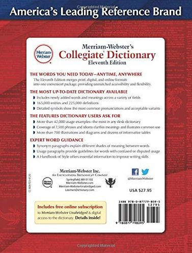 Merriam-Webster's Collegiate Dictionary