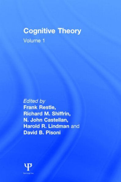 Cognitive Theory: Volume 1: Cognitive Theory / Edition 1