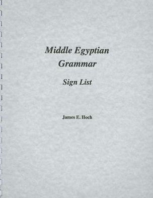 Middle Egyptian Grammar: Sign List