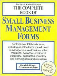 Complete Book of Small Business Management Forms: With Forms-On-CD with CDROM