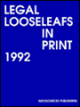 Legal Looseleafs in Print, 1996