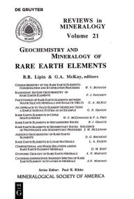 Title: Geochemistry and Mineralogy of Rare Earth Elements / Edition 1, Author: Bruce R. Lipin