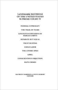 Landmark Decisions Of The United States Supreme Court Iv