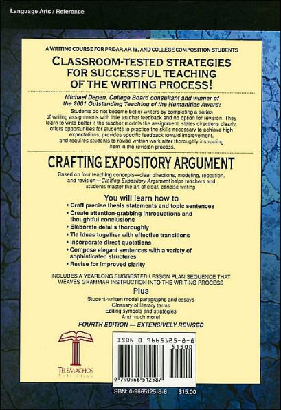 Crafting Expository Argument: Practical Approaches to the Writing Process for Students and Teachers