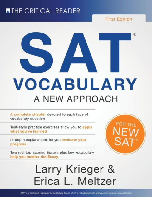 SAT Vocabulary: A New Approach By Erica L. Meltzer, Paperback | Barnes ...