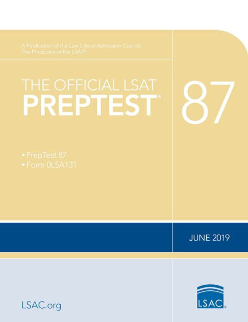 2019　Law　School　by　LSAT　Paperback　Barnes　PrepTest　Council,　Official　(June　Admission　LSAT)　Noble®　The　87:
