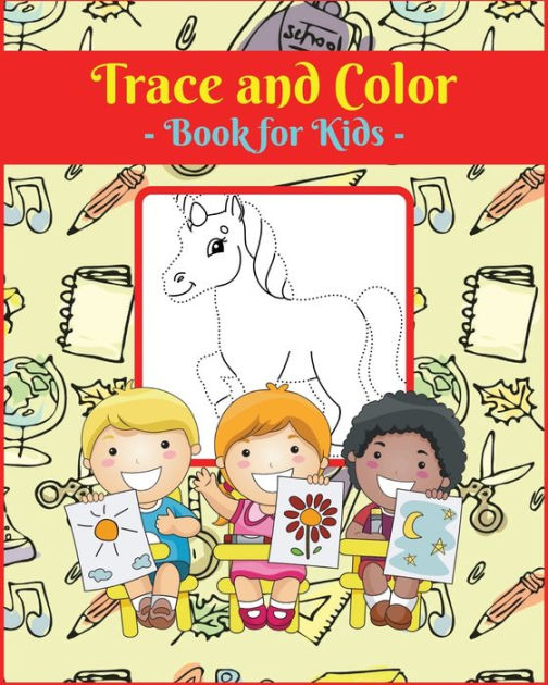 Trace and Color Book for Kids V3 Activity Book for Children, 20 Unique