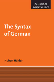 Title: The Syntax of German, Author: Hubert Haider