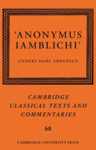 Title: 'Anonymus Iamblichi', Author: Cambridge University Press