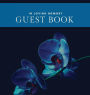 Blue Orchid In Loving Memory Guest Book Hard Cover for Funerals, Celebration of Life, Wakes, Memorial Services