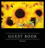 Sunflower Guest Book - Yellow & Black Guestbook Hard Cover for Home, Retirement or Birthday Parties, Bridal, Baby Shower