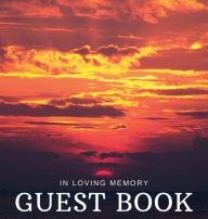 Title: In Loving Memory Sunset Funeral Guest Book Hard Cover - Ocean Guestbook Log for Wakes, Celebration of Life, In Memoriam, Author: Morticia Mori