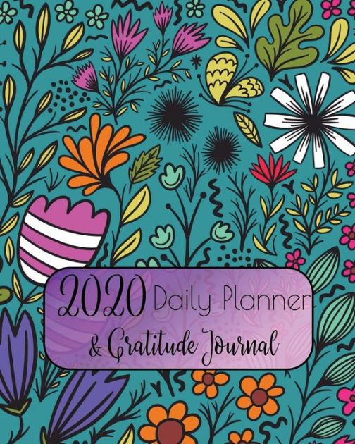 Boho Floral 2020 Daily Planner & Gratitude Journal Colorful Hippie