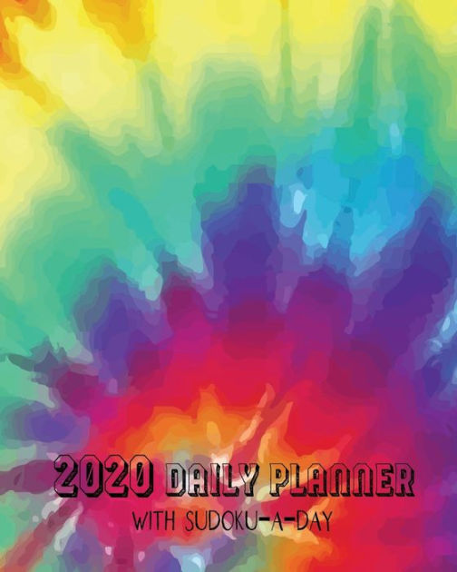 Tie Dye 2020 Daily Planner with SudokuaDay Planning Journal by Day