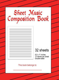 Title: Sheet Music Composition Book - 32 sheets - Hardcover, Author: Chris Williams