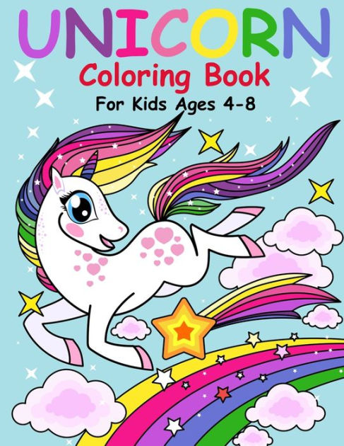 Unicorn Coloring Book For Kids Ages 4-8: Arts & Crafts Kit for