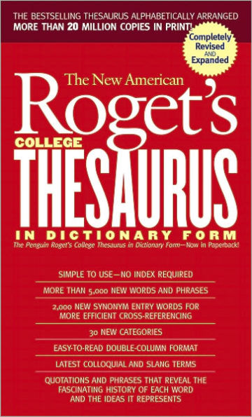 New American Roget's College Thesaurus in Dictionary Form (Revised &Updated)