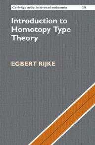 Title: Introduction to Homotopy Type Theory, Author: Egbert Rijke
