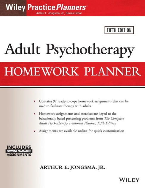 Adult psychotherapy homework planner