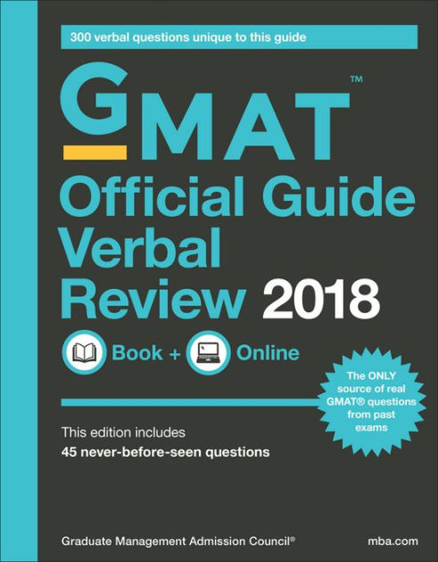 GMAT Official Guide 2018 Verbal Review: Book + Online By GMAC (Graduate ...