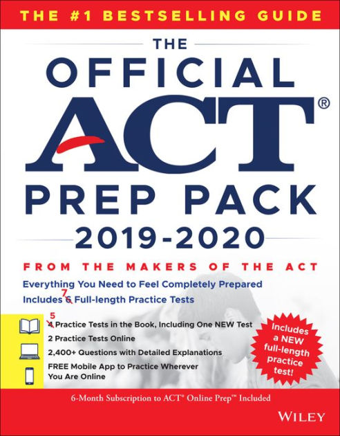 ACT　Practice　The　2019-2020　Prep　with　ACT,　Online)　Official　Paperback　(5　Full　Prep　Tests,　Guide　Pack　Barnes　in　Official　by　ACT　Noble®