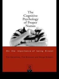 Title: The Cognitive Psychology of Proper Names, Author: Serge Bredart