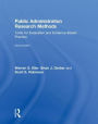 Public Administration Research Methods: Tools for Evaluation and Evidence-Based Practice
