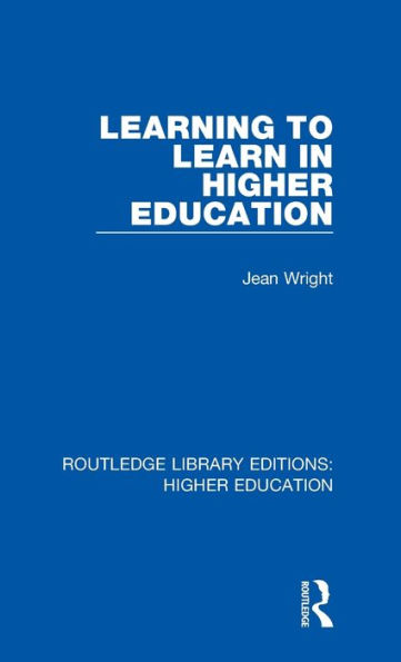 Learning to Learn in Higher Education