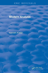 Title: Modern Analysis (1997) / Edition 1, Author: Kenneth Kuttler
