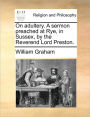 On Adultery. a Sermon Preached at Rye, in Sussex, by the Reverend Lord Preston.