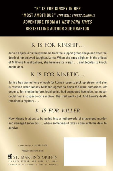 K Is for Killer (Kinsey Millhone Series #11)