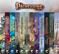 Title: A Pathfinder Tales Collection: Lord of Runes, Liar's Island, Beyond the Pool of Stars, Bloodbound, Pirate's Prophecy, Hellknight, Liar's Bargain, Starspawn, Shy Knives, Reaper's Eye, Through the Gate in the Sea, Gears of Faith, Author: Paizo Publishing LLC.