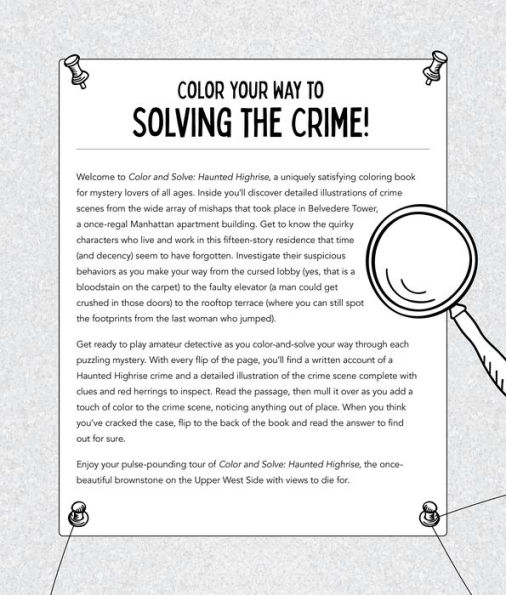 Color and Solve: Haunted Highrise: Color the Crime Scene, Analyze the Clues, and Solve the Murder Mystery!