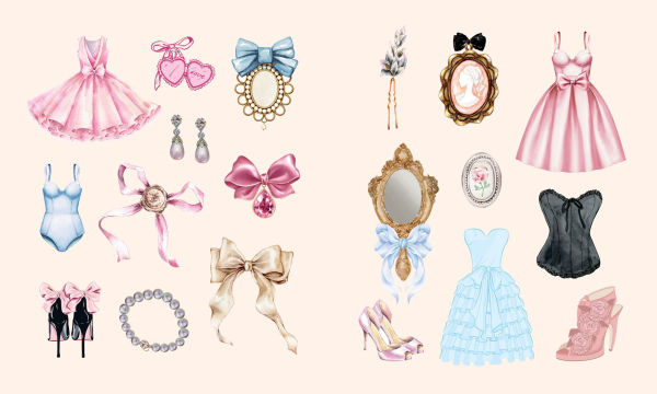 Sticker Studio: Romantica: A Sticker Gallery of Coquettish Whimsy