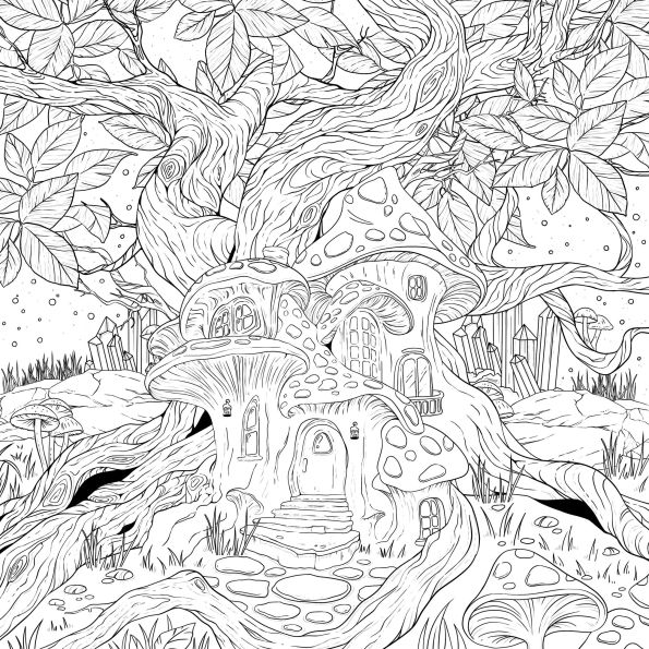 Mythographic Color and Discover: Wolf Moon: An Artist's Coloring Book of Moonlit Animalia