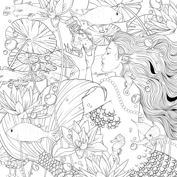 Mythographic Color and Discover: Wolf Moon: An Artist's Coloring Book of Moonlit Animalia
