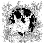 Alternative view 4 of Mythographic Color and Discover: Wolf Moon: An Artist's Coloring Book of Moonlit Animalia