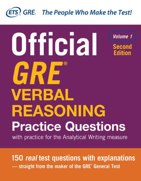 Verbal　Service,　Official　Practice　Questions,　Noble®　Educational　Second　Edition,　GRE　by　Volume　Paperback　Barnes　Reasoning　Testing